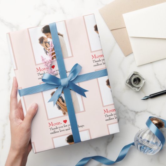 pastel-Moederdag-papier | Bedankt voor uw aandacht Cadeaupapier (Geschenken)