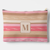 Pastel Monogram en strepen patroon groot Etui (Achterkant)