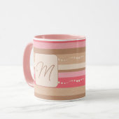 Pastel Monogramme Et Grandes Motifs Mug (Devant gauche)