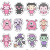 Pastel Monster Squad Sticker Set (Voorkant)