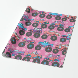 Pastel Monster Truck Wrapping Papier