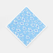 Pastel Mooie Blauwe en Witte Bloemen Servet (Hoek)