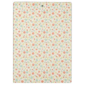 Pastel Mooie Lente Bloem Motief Monogram Klembord (Achterkant)