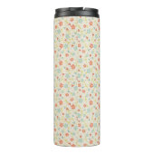 Pastel Mooie Lente Bloemmotief Monogram Thermosbeker (Achterkant)
