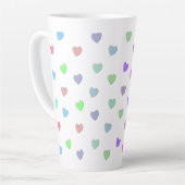 Pastel Motif en forme de coeur Mug de café (Angle gauche)