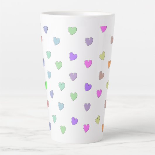 Pastel Motif en forme de coeur Mug de café (Devant)