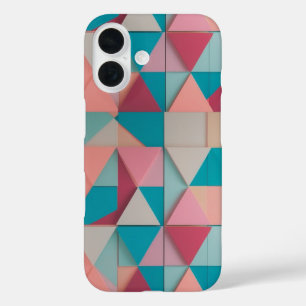 Pastel Motif géométrique - Apple iPhone 16 Coque