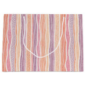 Pastel Motif rayé Grand sac cadeau (Devant)
