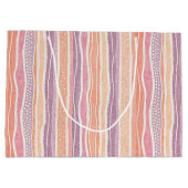 Pastel Motif rayé Grand sac cadeau (Dos)