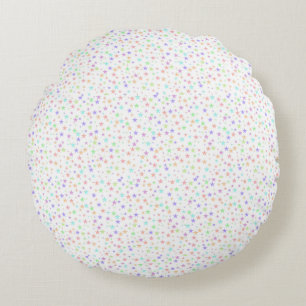 Pastel Multicolored Stars Rond Kussen