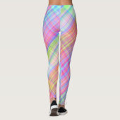 Pastel Multicolour Plaid Fabric Leggings (Achterkant)
