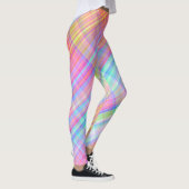 Pastel Multicolour Plaid Fabric Leggings (Rechts)