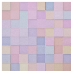Pastel Multicolour Squares Stof