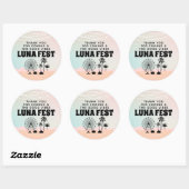 Pastel Music Festival Bedankt Ronde Sticker (Vel)