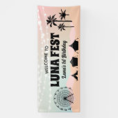 Pastel Music Festival Birthday Spandoek (Verticaal)