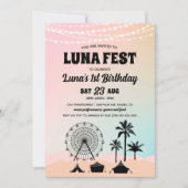 Pastel Music Festival Invitation Anniversaire (Devant)