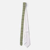 Pastel Muted Green Stripes Linen Burlap Textuur 2a Stropdas (Achterkant)