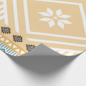 Pastel Native Fabric Seamless Pattern, Thai Nativ Cadeaupapier (Hoek)