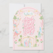 Pastel Nativity Folded Christmas Card Kaart (Voorkant)