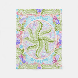 Pastel Natuur Mandala Art Fleece Deken