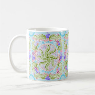 Pastel Natuur Mandala Art Koffiemok