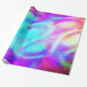 Pastel Neon Rainbow Gradient Art Cadeaupapier (Uitgerold)