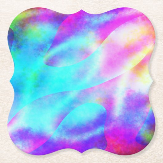 Pastel Neon Rainbow Gradient Art Kartonnen Onderzetters (Voorkant)