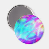Pastel Neon Rainbow Gradient Art Magneet (Voorkant / Achterkant)