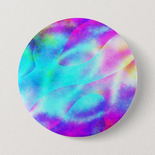 Pastel Neon Rainbow Gradient Art Ronde Button 7,6 Cm (Voorkant)