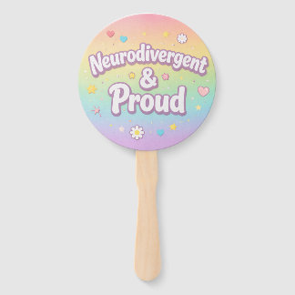 Pastel Neurodivergente & Trots Feestwaaier Handwaaier