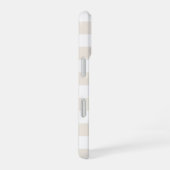 Pastel Neutrale Stripe Aangepast iPhone 16 Hoesje (Rechterkant)