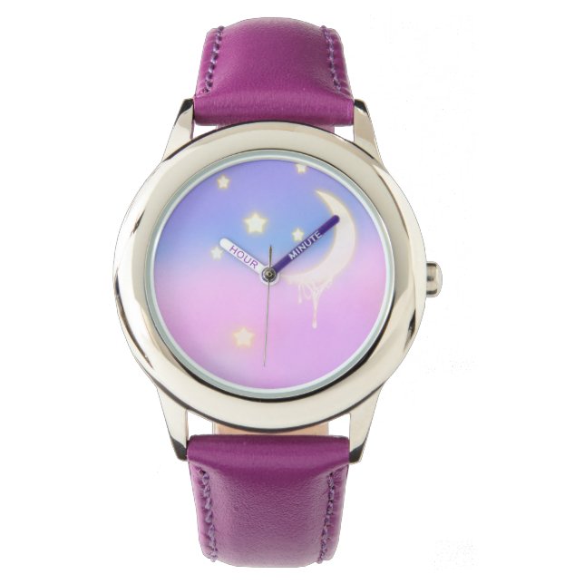 Pastel Night Sky Horloge (Voorkant)