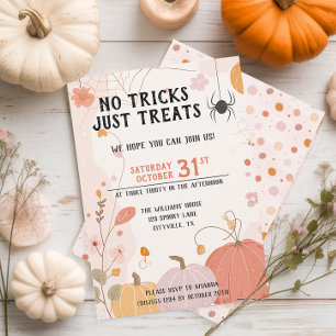 Pastel No Tricks behandelt alleen Kinder Halloween Kaart