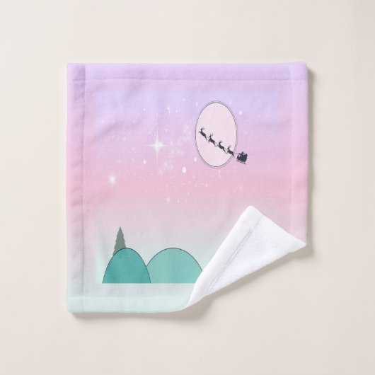 Pastel Noël Clair de Lune Douce Lumière (Gant de toilette)