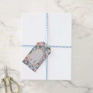 Pastel Nostalgie: Glasornamenten uit het midden va Cadeaulabel