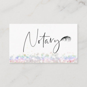*~* Pastel NOTARY FOTO Pen Feather Signaleringsmid Visitekaartje