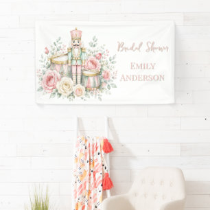 Pastel Notenkraker Kerst Bruidsdouche Welkom  Spandoek