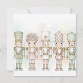 Pastel Notenkraker Speelgoed Collectie Watercolor  Feestdagenkaart