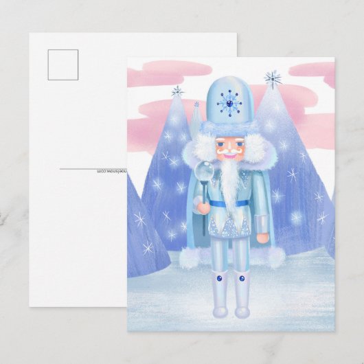 Pastel Notenkraker Winter King Briefkaart (Voorkant / Achterkant)