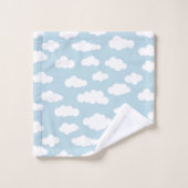 Pastel Nuages Bébé Esthétique Bleu Et Blanc (Gant de toilette)