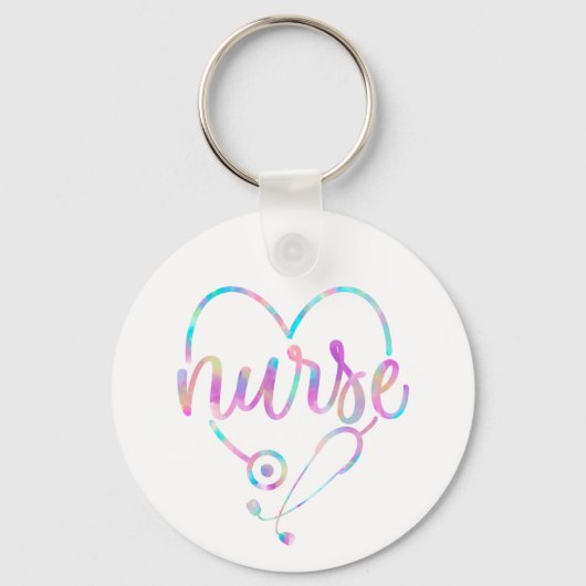 Pastel Nurse Stethoscoop Sleutelhanger (Voorkant)