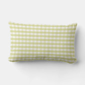 Pastel Nursery Green Gingham met naam Kussen (Achterkant)
