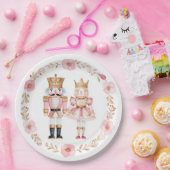 Pastel Nutcracker Ballet Christmas Paper Plates Papieren Bordje (Feest)