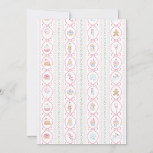 Pastel Nutcracker Sweet Holiday Treats Party Kaart (Achterkant)