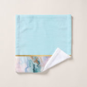 PASTEL OCEAAN MARMER GOUDEN BADKAMER HANDDOEK SET (Wasdoekje)
