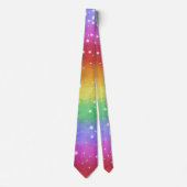 Pastel Ocean Impressionist Rainbow Sparkle Stropdas (Voorkant)