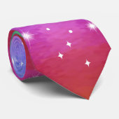 Pastel Ocean Impressionist Rainbow Sparkle Stropdas (Opgerold)