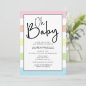 Pastel Oh Baby, Baby shower Invitation (Debout devant)