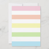 Pastel Oh Baby, Baby shower Uitnodiging (Achterkant)