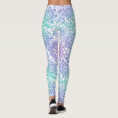 Pastel Ombre Boho Mandala Pattern Leggings (Achterkant)